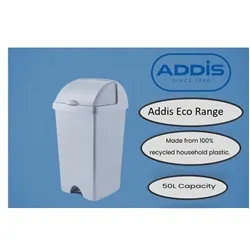 Addis Eco Range Roll Top Bin 50 Litre Grey