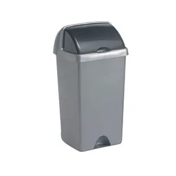 Addis Roll Top Bin 50 Litre Metallic