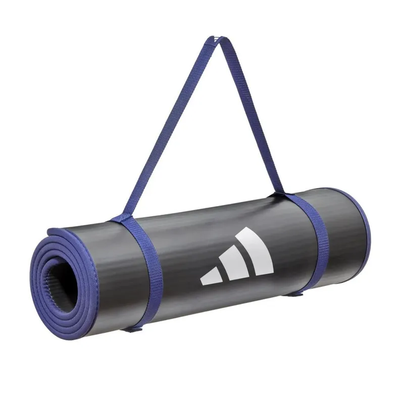 adidas 10mm Thick Training Mat with Carry Strap in Blue - Blue