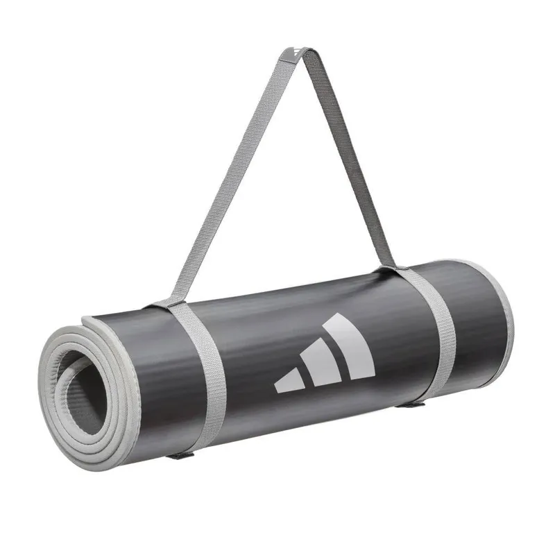 adidas 10mm Thick Training Mat with Carry Strap in Grey - Grey