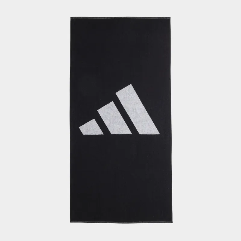 Adidas Large 3 Stripes Towel Black / White One Size unisex