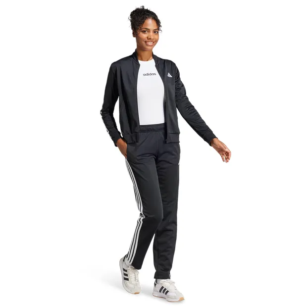 Adidas Essentials 3 Stripes Tracksuit Black 2XS Women
