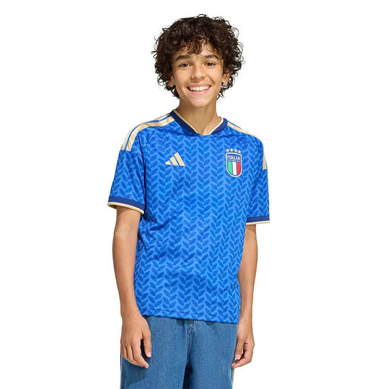 Italy 2026 2027 Junior Home Shirt in Blue Size: Medium Blue M