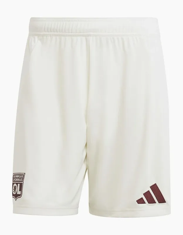Adidas Men's Olympique Lyon Third Shorts 2025 2026 Adults - White - Size: 33/32/32