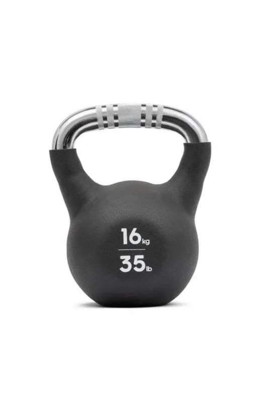 adidas Unisex 16kg Cast Iron Kettlebell in Black Black One Size female