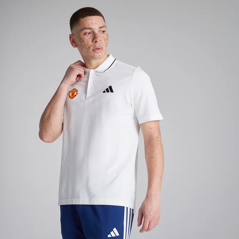 Manchester United x adidas Essentials Pique Polo Shirt White S