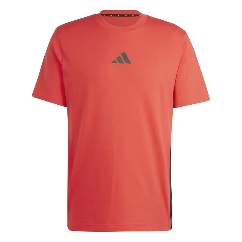 T-shirt adidas Essentials 3-Stripes Single Rouge L
