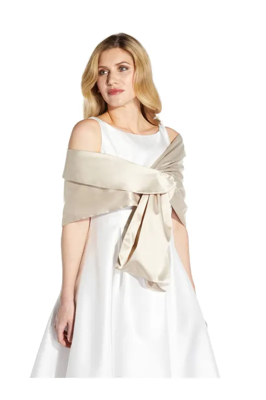 Adrianna Papell Women's Pull Thru Wrap in Beige - Beige