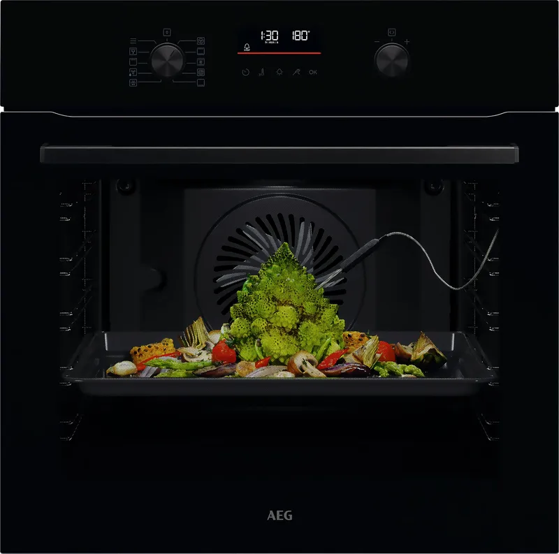 Aeg 6000 SenseCook® OS6AB50AK Built In Electric Single Oven - Black - A+ Rated, Black