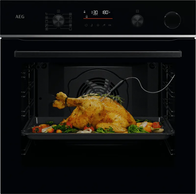 Aeg 6000 SenseCook® TR6PB521SB Built In Electric Single Oven with Pyrolytic Cleaning - Black - A++ Rated, Black