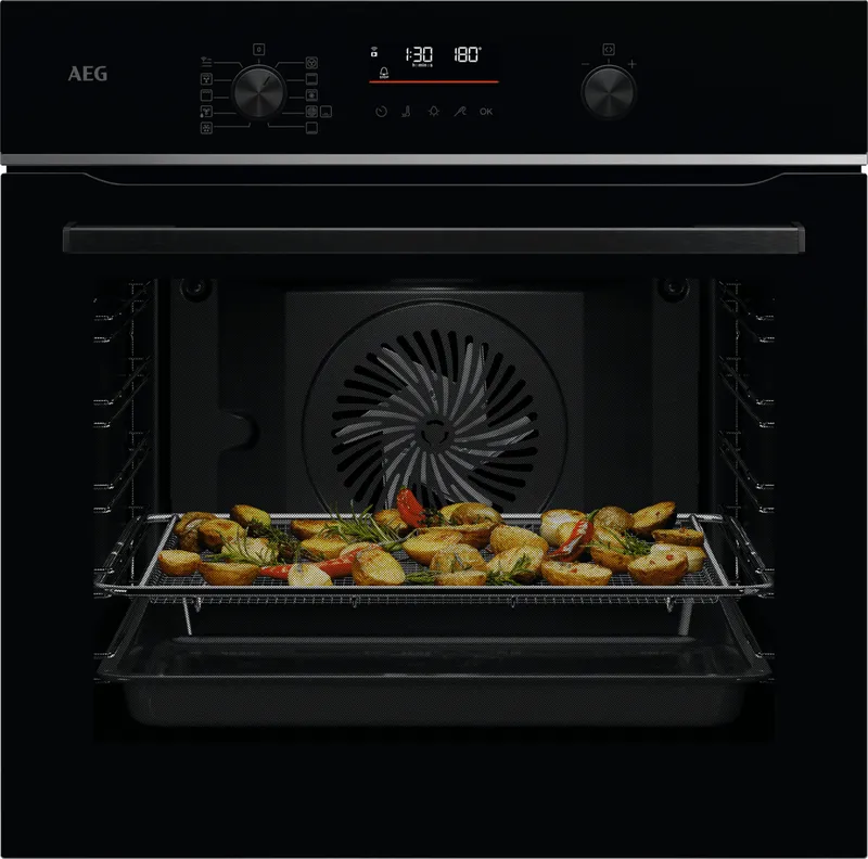 Aeg 6000 SenseCook® TS6PB521AB Built In Electric Single Oven with Pyrolytic Cleaning - Black - A+ Rated, Black