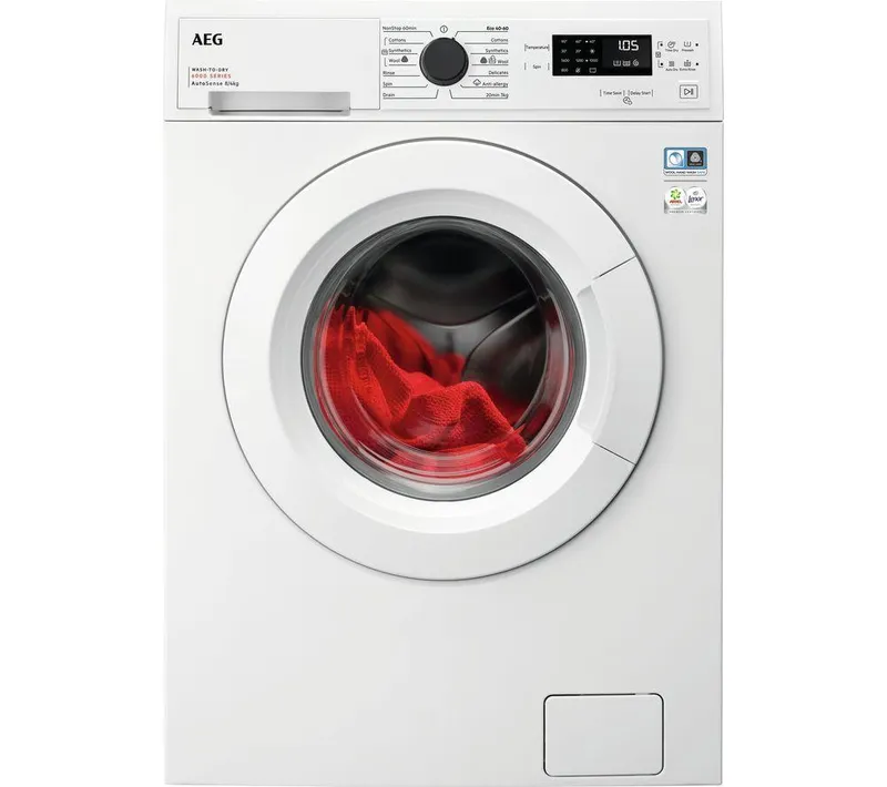 Aeg 6000 Series LWX60846B 8 kg Washer Dryer - White