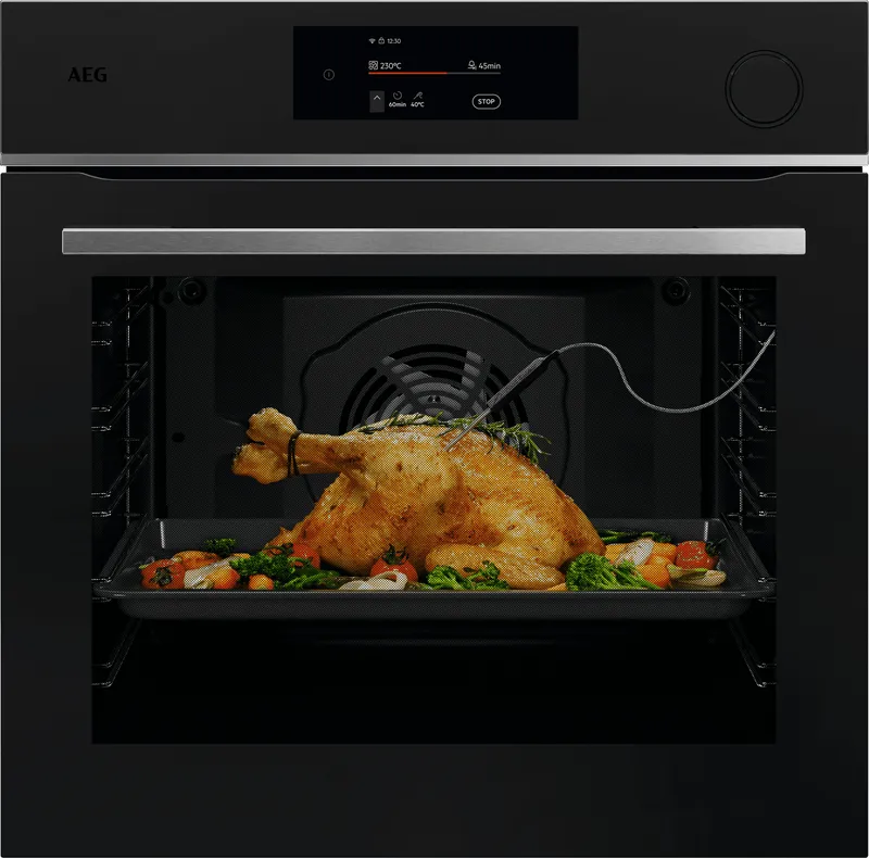 Aeg 7000 MealAssist TR7PB731ST Built In Electric Single Oven with Pyrolytic Cleaning - Matt Black - A++ Rated, Black
