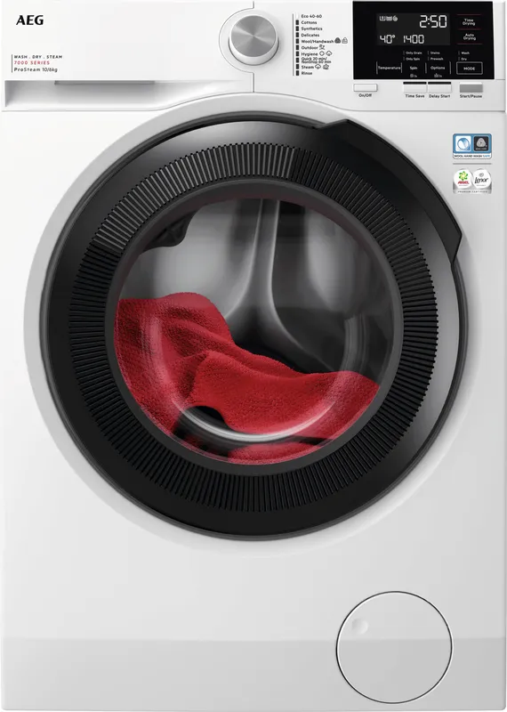 Aeg 7000 Series LWR7116O4B 10Kg/6Kg Washer Dryer with 1600 rpm - White - D Rated [Wash&Dry], White