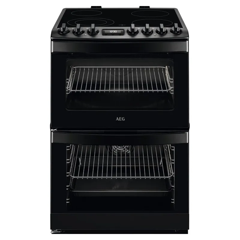 Aeg CCB6741MCB 60cm Freestanding SteamBake Electric Ceramic Cooker - Black