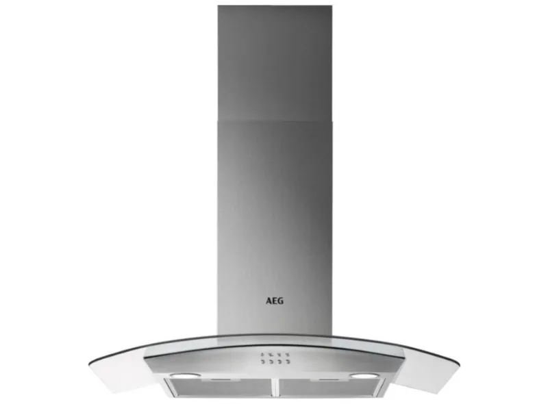 Aeg DTB3953M 90cm Series 3000 Curved Glass Chimney Hood - Stainless Steel