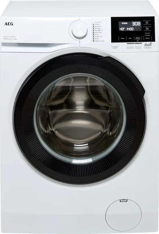 Aeg ProSense® Technology LFR61844B 8kg Washing Machine with 1400 rpm - White - A Rated, White