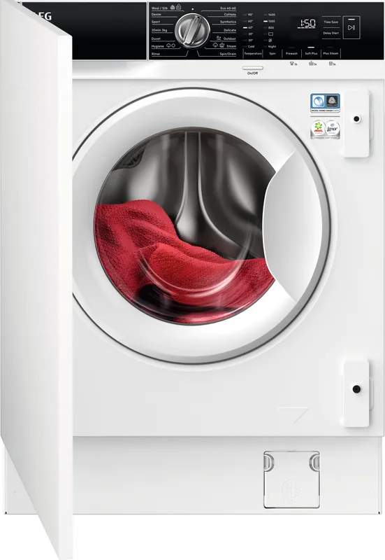 Aeg ProSteam® Technology LF7E7431BI Integrated 7kg Washing Machine with 1400 rpm - White - B Rated, White