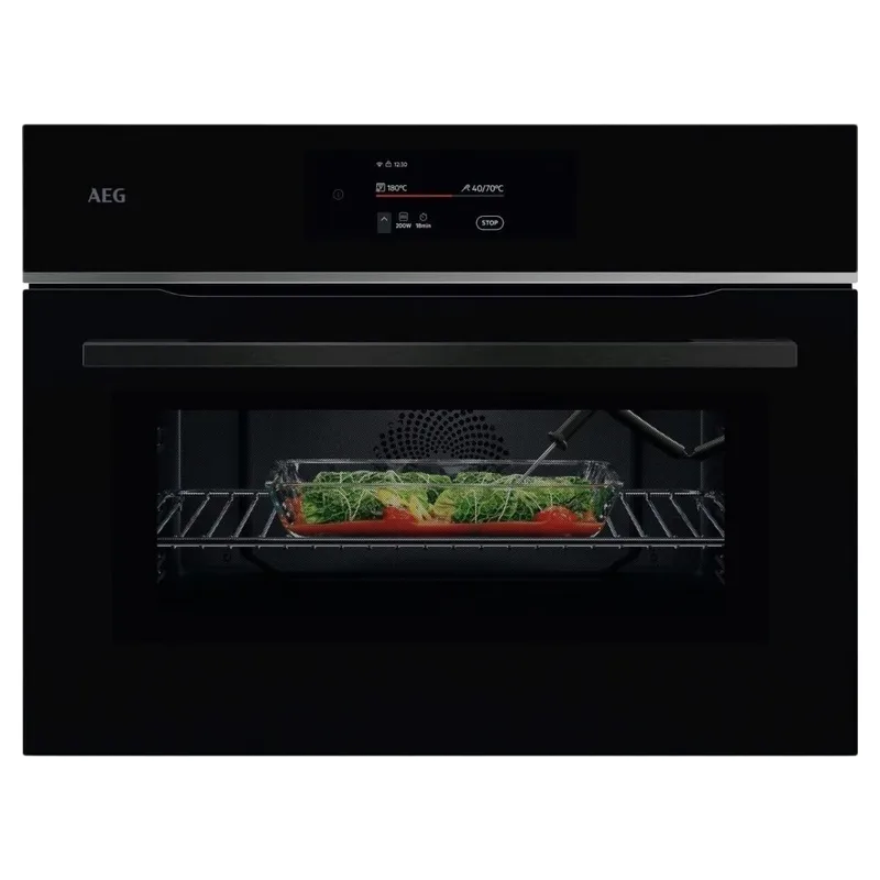 Aeg TK8NK721B Series 8000 Built In Combi Microwave For Tall Housing - Black