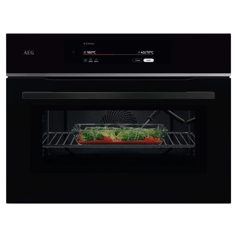 Aeg TK9NK821B Built In Combi Microwave For Tall Housing - Black