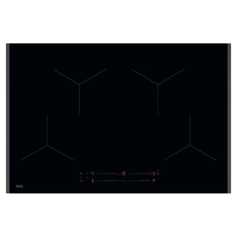 Aeg TO84IA00FB 78cm Series 5000 4 Zone Bevelled Induction Hob - Black