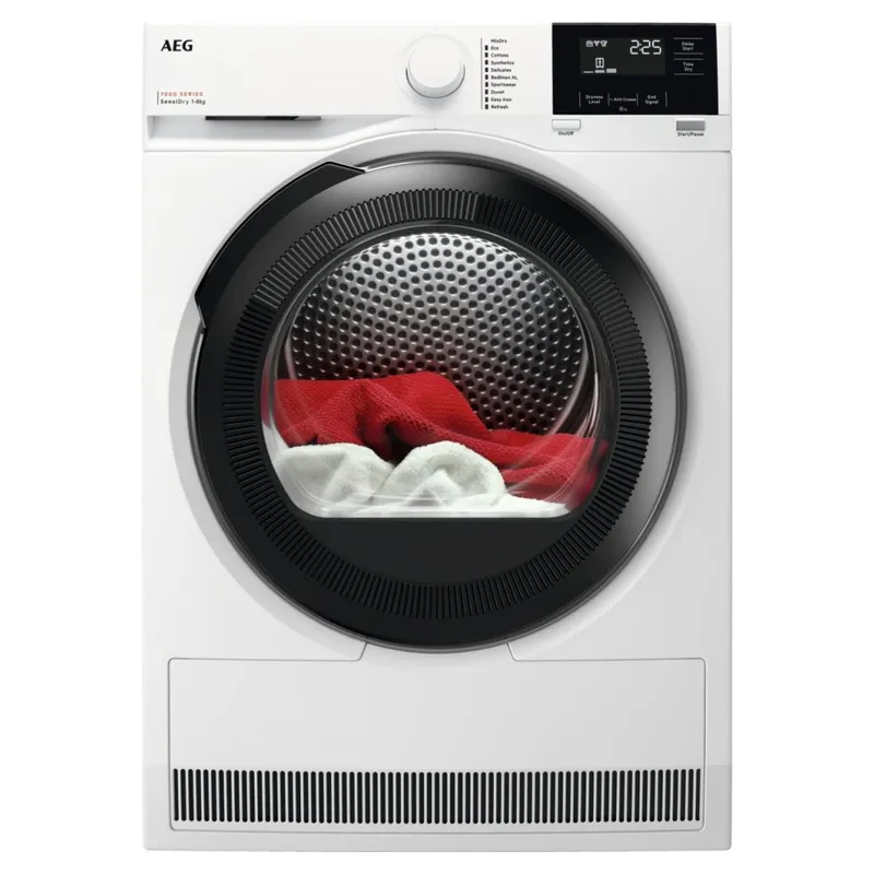 Aeg TR718A4B Series 7000 8kg Heat Pump Condenser Tumble Dryer - White