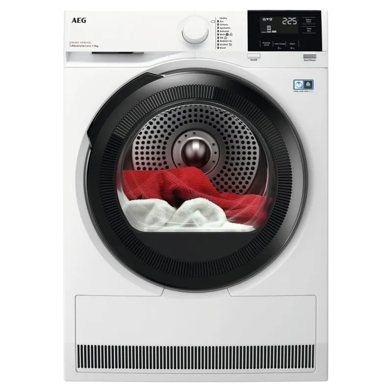 Aeg TR819A4B 9kg Series 8000 Heat Pump Condenser Tumble Dryer - White