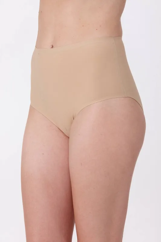 After Eden Women's 'Unlimited' High Waist Brief - 2 Pack in Nude - Nude