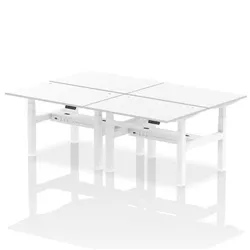 Air B2B 1200x800mm Height Adjustable 4P Bench Desk CP White/White