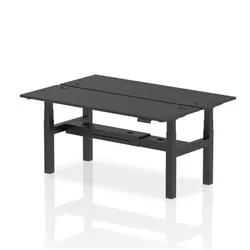 Air B2B 1800x600mm Height Adjustable 2P Bench Desk CP Black/Black