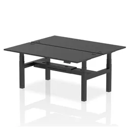 Air B2B 1800x800mm Height Adjustable 2P Bench Desk CP Black/Black