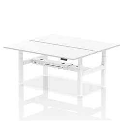Air B2B 1800x800mm Height Adjustable 2P Bench Desk CP White/White
