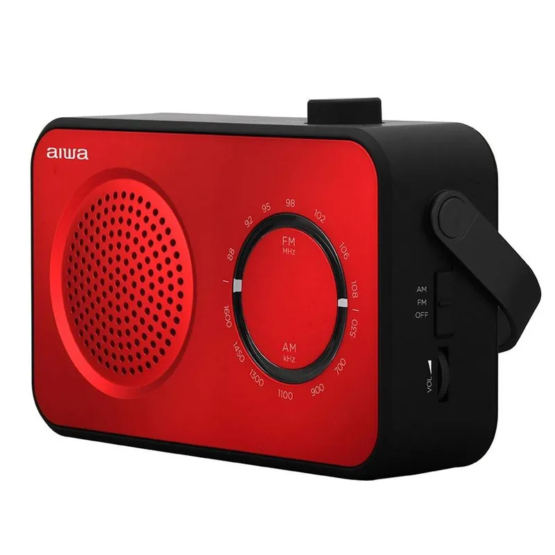 Aiwa R-190 AM/FM Portable Radio in Red - Red - Size: One Size