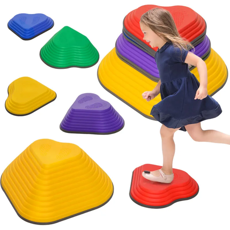 Aiyaplay - 6-Piece Kids Stepping Stones, Non-Slip Stackable Balance Stones