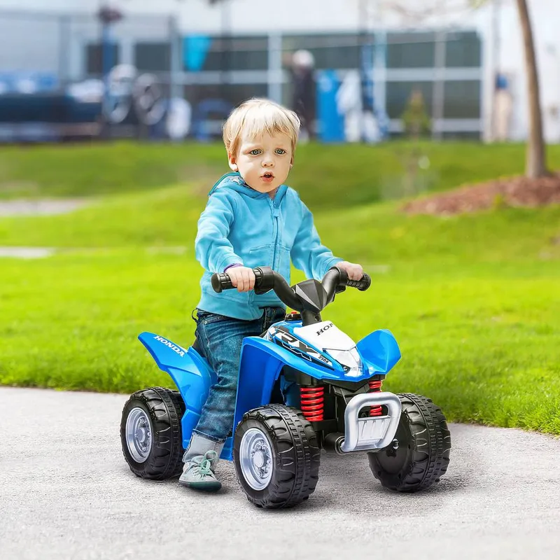 Aiyaplay - Honda Licensed Kids Quad Bike, 6V Electric Ride on atv Toy for 1.5-3 Years Blue