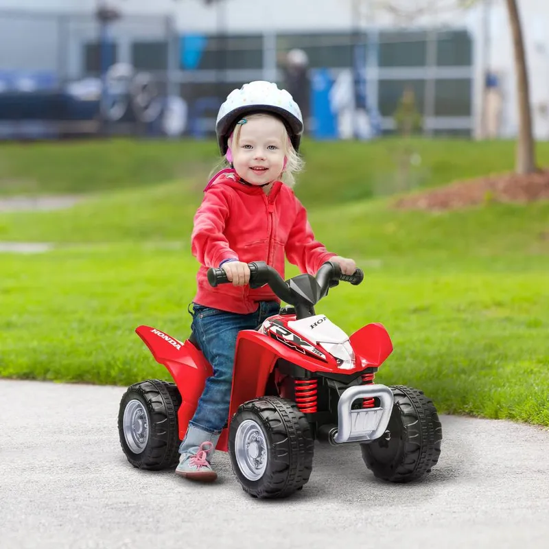 Aiyaplay Honda Licensed Kids Electric Quad Bike 6V Atv for 1.5-3 Years in Red Size: 1 Pack Red 1 Pack