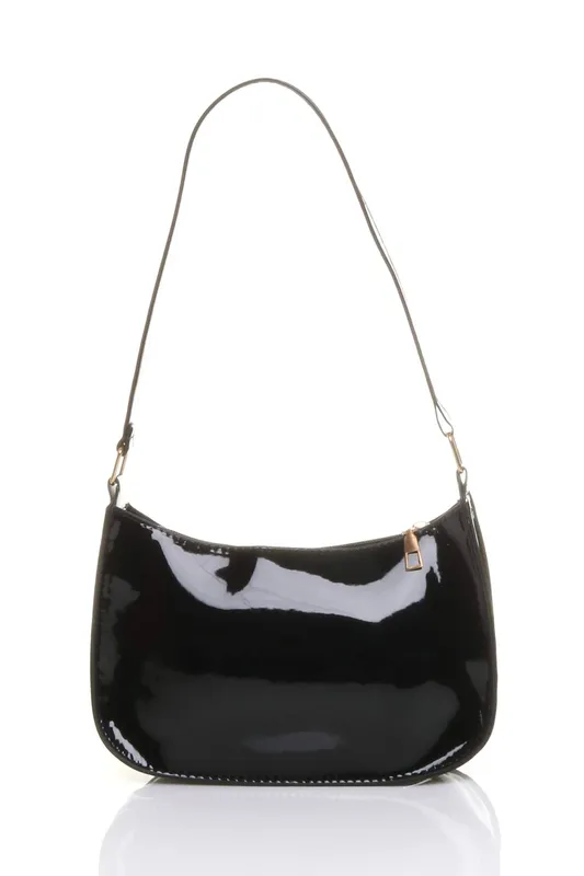 Ajvani Women's Scoop Shoulder Bag in Black - Black