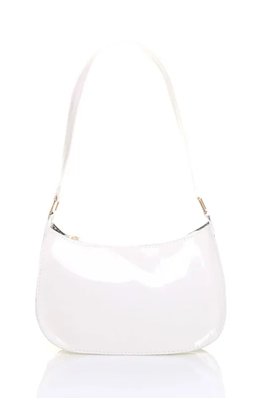 Ajvani Women's Scoop Shoulder Bag in White - White