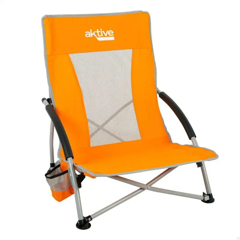 Aktive 46x51x67 Cm Low Aluminum Folding Chair Orange One Size unisex