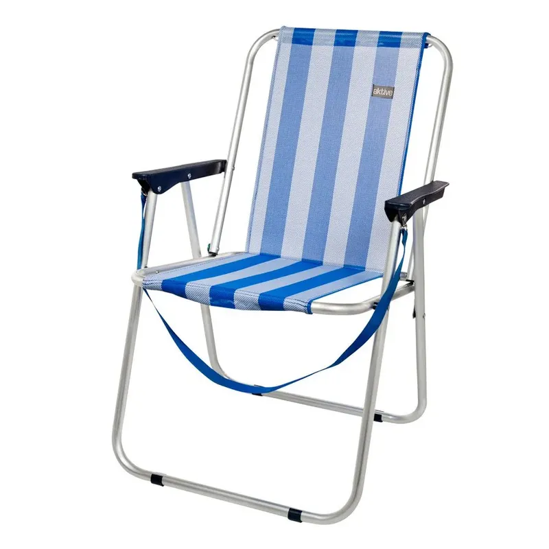 Aktive Fixed Folding Chair 53x44x76 Cm White / Blue One Size unisex