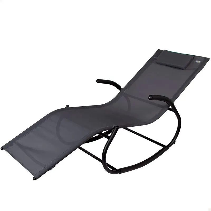 Aktive Textileno Lounger 60x172x75 Cm Black One Size unisex