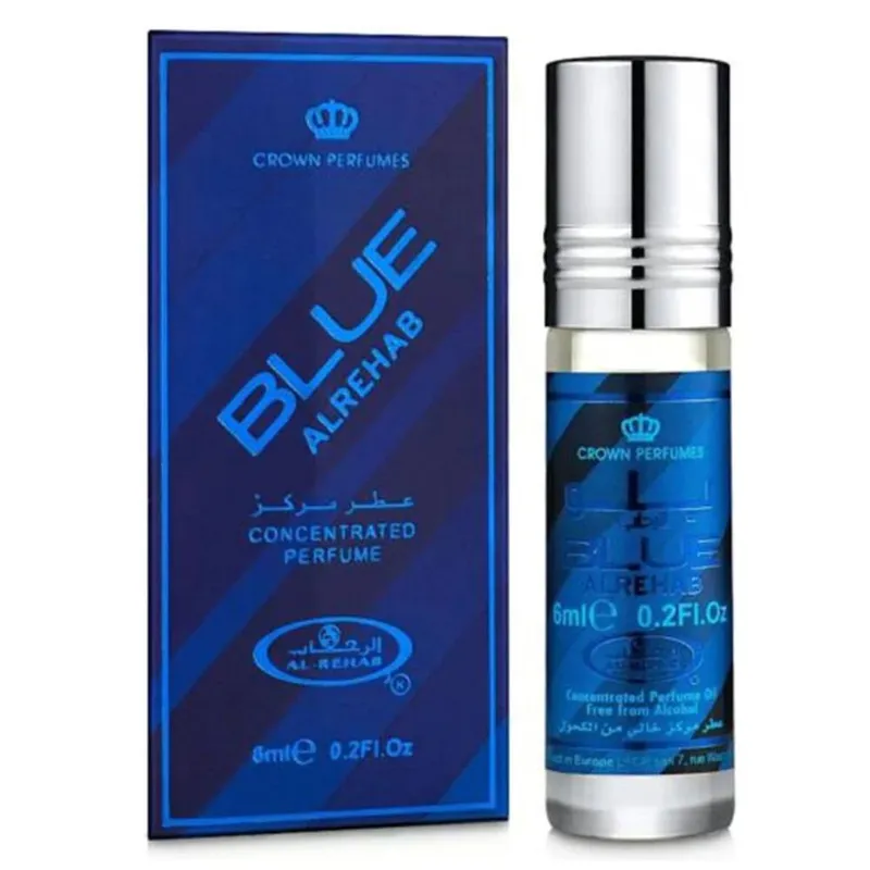 al rehab crown perfumes Al Rehab Blue 6ml Roll-On Oil Blue