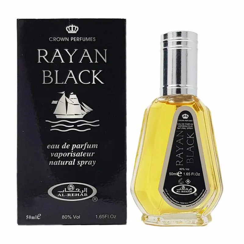 al rehab crown perfumes Rayan Black 50ml Edp - Black - Size: 50ml