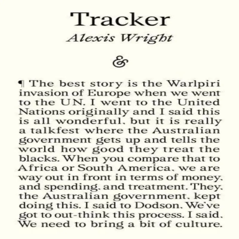 Alexis Wright Tracker