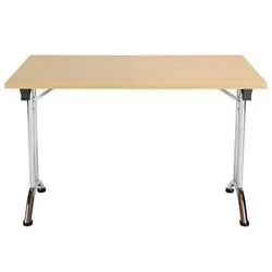 Allegro Folding Table 1200x800 Chrome Frame Oak Top Ref OUFT1280CRNO