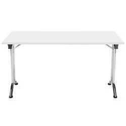 Allegro Folding Table 1400x700 Chrome Frame White top Ref OUFT1470CRWH