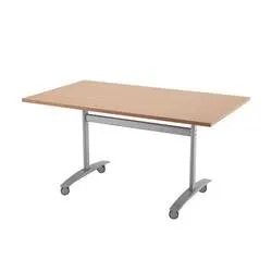 Allegro Tilting Table 1400x800 - Beech Top and Silver/Ref OTT1480SVBE2