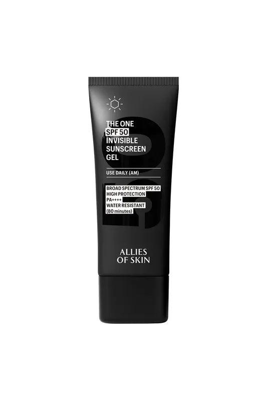 Allies of Skin Deluxe The One Spf 50 Invisible Sunscreen Gel facial sunscreen with high sun protection Spf 50 20 ml
