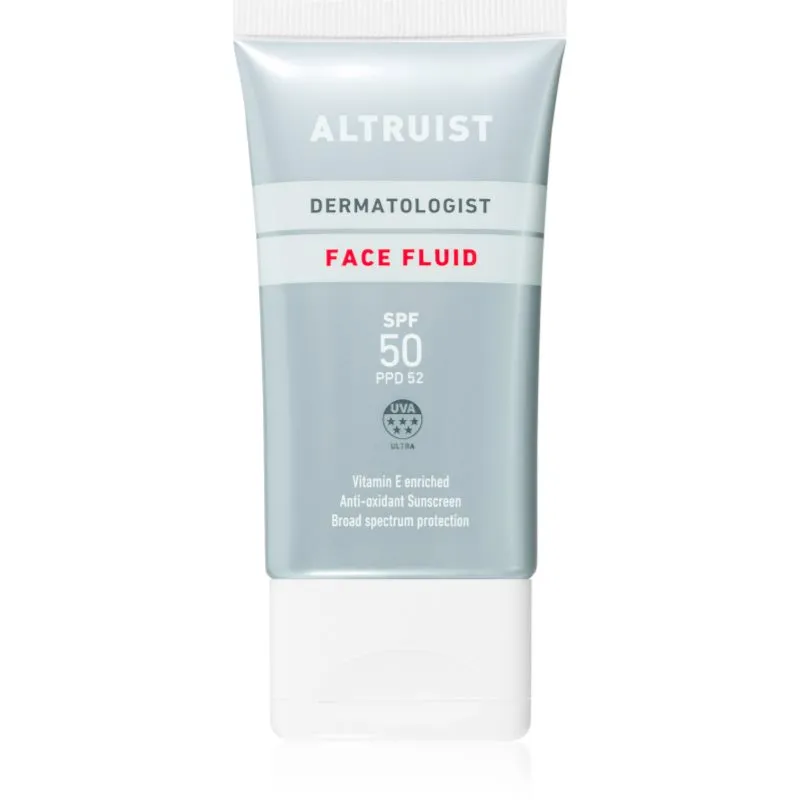 Gifts Direct 2 U Altruist Sunscreen Face Fluid Spf 50 in Grey Size: 50ml - Grey - Size: 50ml