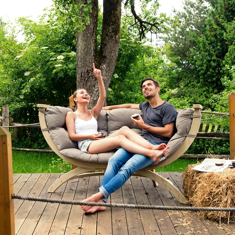 Amazonas Globo Siena Due Seat Weatherproof in Taupe Silver